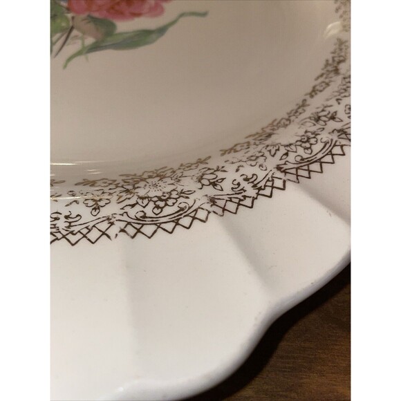 Vintage Fairbanks Ward China SHARON Serving Plate 22k Gold Trim 12" x 9 1/2" - Picture 7 of 16